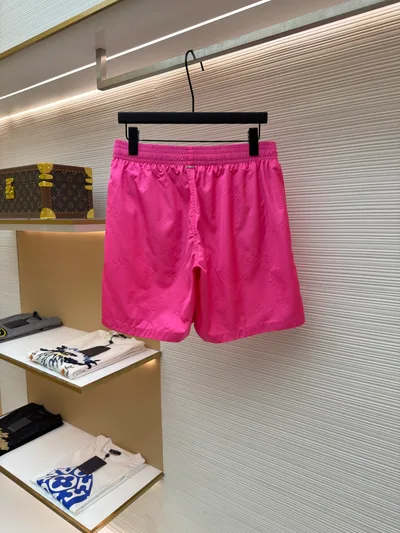LOUIS VUITTON Dark Monogram Elastic Beach Shorts