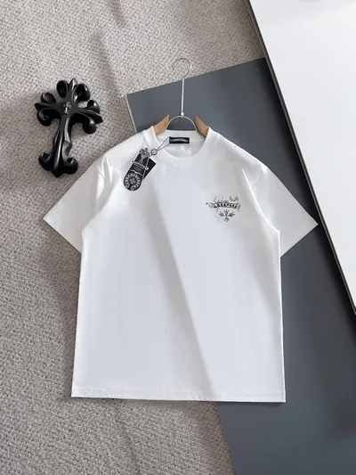 1V Custom 280g Fabric Contrast Screen Print Unisex Tee