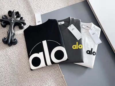 alo 280g Custom Fabric Embroidered Logo Unisex Tee
