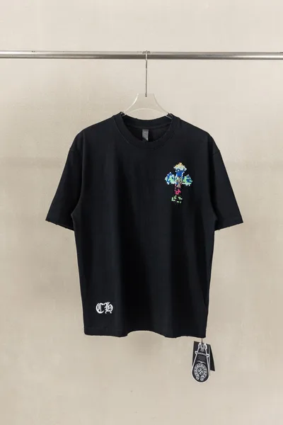 Chrome Hearts CH Heavy Washed 3D Embroidery Short Sleeve