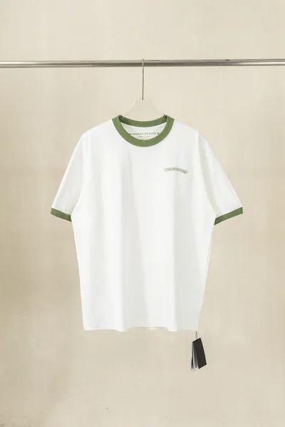 Chrome Hearts CH Heavy Wash 3D Foam Brushed & Color-Block Short Sleeve T-Shirt