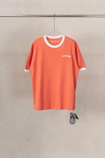 Chrome Hearts CH Heavy Wash 3D Foam Brushed & Color-Block Short Sleeve T-Shirt