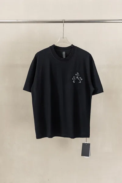 Chrome Hearts CH Heavy Wash 3D Patch Embroidery Short Sleeve