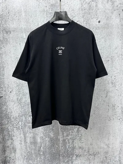 CELINE Logo Print Couple Short Sleeve T-Shirt