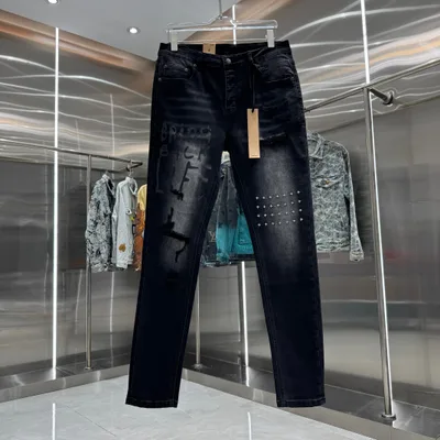 Ksubi Australia Distressed Letter Embroidery Street Style Slim Fit Stretch Jeans