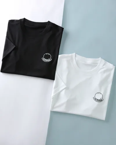Mon* Button 26SS Spring/Summer Long Staple Cotton Basic Crew Neck Short Tee