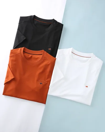 He Emma* 26SS Spring/Summer New Modal Cotton Basic Crew Neck Short Tee