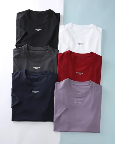 Lou…V 26SS Modal Cotton Basic Crew Neck Short Tee