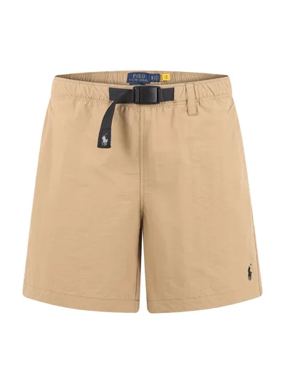 Ralph Lauren Logo Embroidery Webbing Buckle Casual Shorts