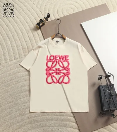 Loewe Pink Anagram Embroidered T-Shirt