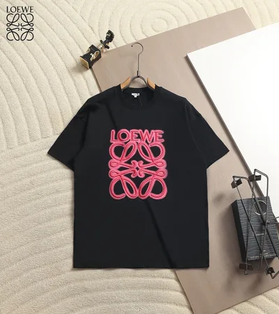 Loewe Pink Anagram Embroidered T-Shirt