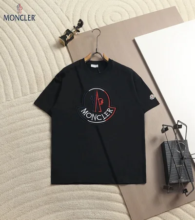 Moncler Colorful Large Badge Embroidered T-Shirt