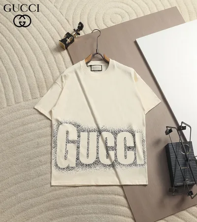 Gucci Splatter Style Logo Print T-Shirt