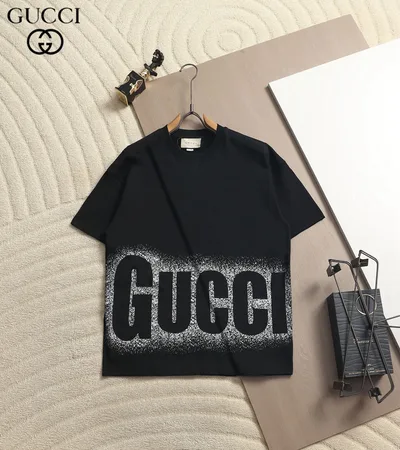 Gucci Splatter Style Logo Print T-Shirt