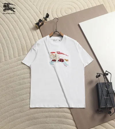Burberry Color Equestrian Knight (EKD) Embroidered T-Shirt