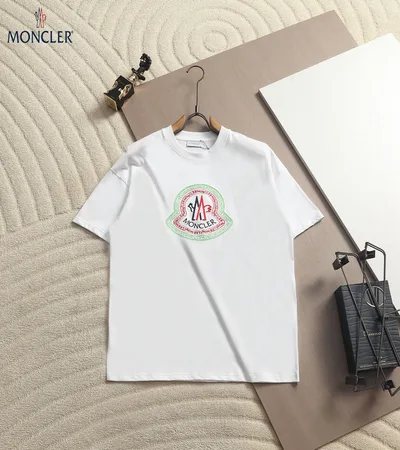 Moncler Colorful Round Badge Embroidered T-Shirt