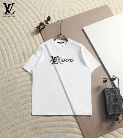 Louis Vuitton Fun Cat Embroidery Logo T-Shirt