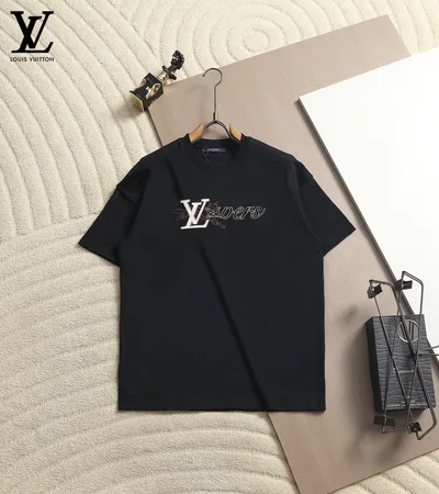 Louis Vuitton Fun Cat Embroidery Logo T-Shirt