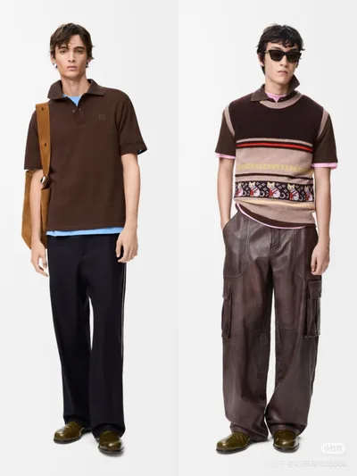 Loewe Classic Logo Embroidered Short-Sleeve Knit Polo Shirt