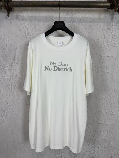 Dior Declaration Embroidered Crew Neck Short Sleeve T-Shirt