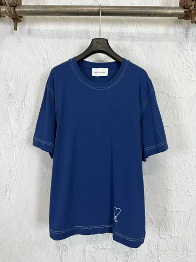 Ami Paris Embroidered Stitching ADC Short Sleeve T-Shirt