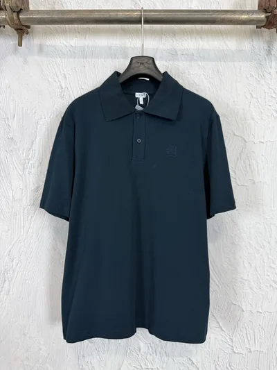 Loewe Classic Logo Embroidered Short-Sleeve Knit Polo Shirt