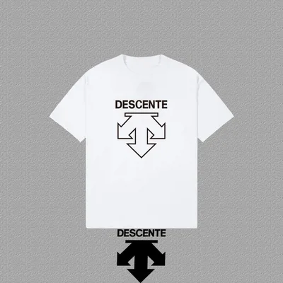 DESCENTE 2026FW Short Sleeve T-Shirt Logo Print Heavyweight Fabric
