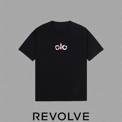 [alo] 2026FW Short Sleeve T-Shirt LOGO Thick Panel