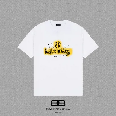BALENCIAGA Paris Letter Print Short Sleeve T-Shirt