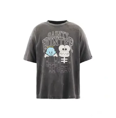 Saint Michael Short Sleeve T-Shirt Angel Devil Robot Graphic