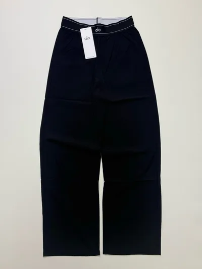 ALO Straight Wide Leg Pants with Reflective Logo