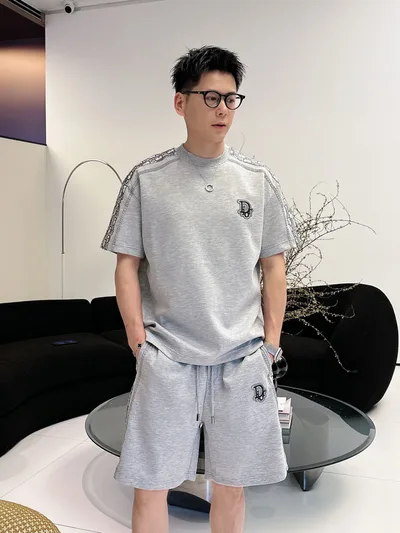 Dior 2026 Summer Classic Short Sleeve T-Shirt and Shorts Set
