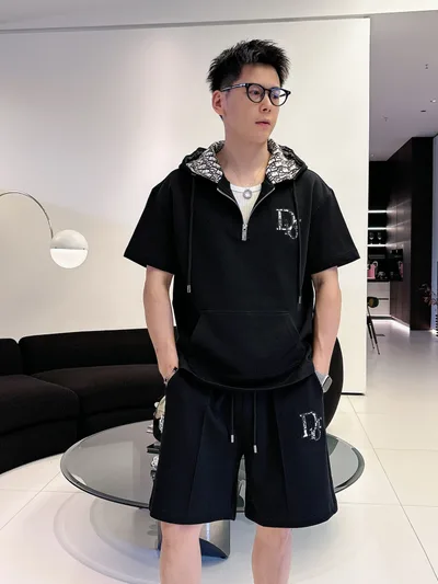 Dior 2026 Summer Classic Short Sleeve T-Shirt and Shorts Set
