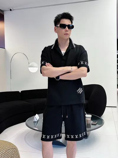 LV 2026 Summer Latest Unisex Short Sleeve T-Shirt and Shorts Set