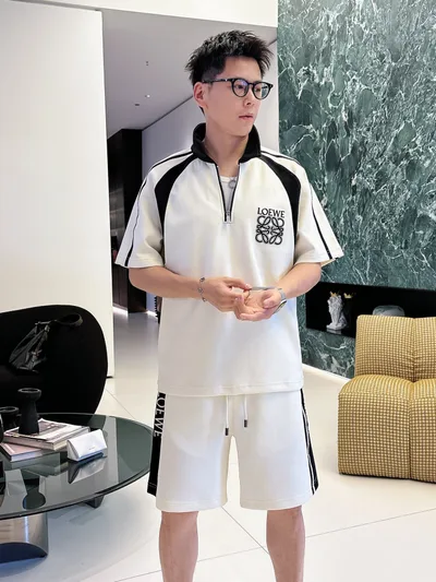 Loewe 2026 Summer Short Sleeve T-Shirt and Shorts Set