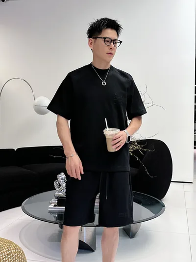 LV 2026 Summer Latest Unisex Short Sleeve T-Shirt and Shorts Set