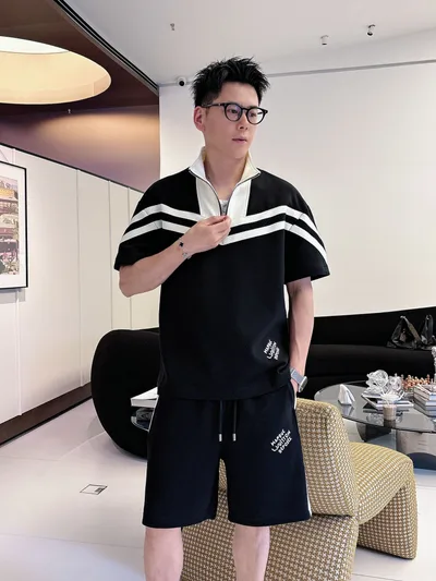 LV 2026 Summer Latest Unisex Short Sleeve T-Shirt and Shorts Set