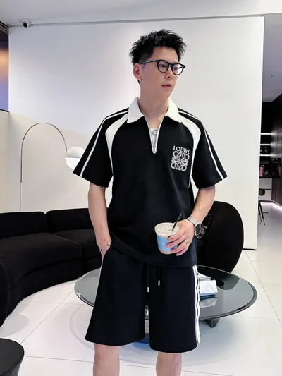 Loewe 2026 Summer Short Sleeve T-Shirt and Shorts Set