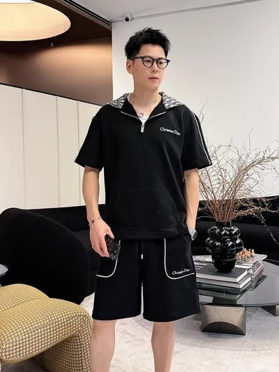 Dior 2026 Summer Classic Short Sleeve T-Shirt and Shorts Set