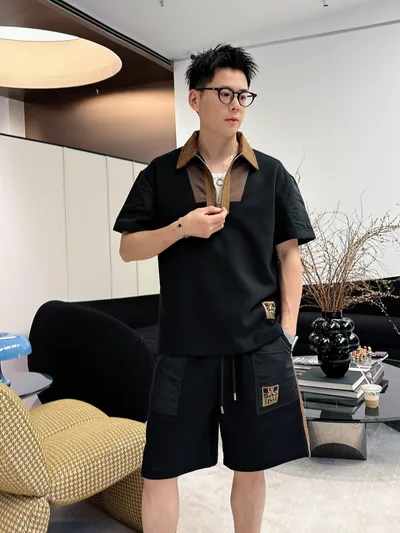 LV 2026 Summer Latest Men's and Women's Short Sleeve T-Shirt and Shorts Set