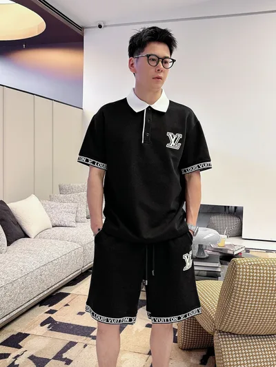 LV 2026 Summer Latest Unisex Short Sleeve T-Shirt and Shorts Set
