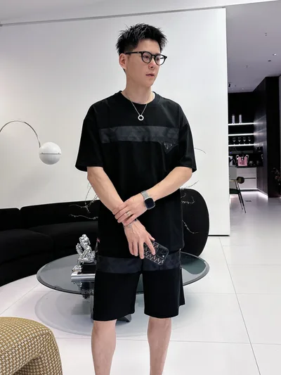 Prada 2026 Summer Short Sleeve T-Shirt and Shorts Set