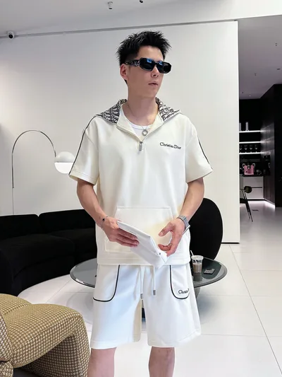 Dior 2026 Summer Classic Short Sleeve T-Shirt and Shorts Set