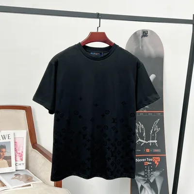 Louis Vuitton Monogram Flocking Print Short Sleeve T-Shirt