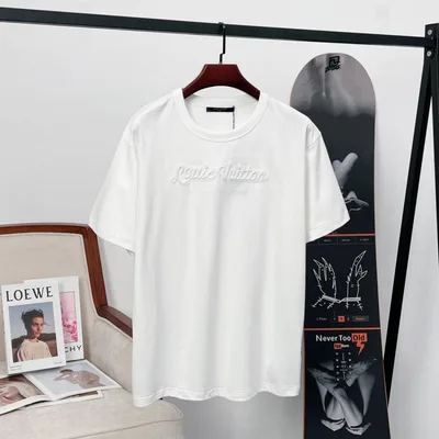 Louis Vuitton LV 26SS 3D Logo Embroidery Short Sleeve T-Shirt