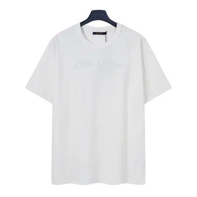 LV 26SS 3D Logo Embroidery Short Sleeve T-Shirt