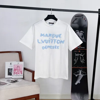 LV x Nigo Pixel Letter Embroidery Short Sleeve T-Shirt