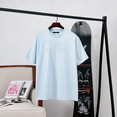 LV 25 New Pharrell Signature 3D Embroidery Short Sleeve T-Shirt