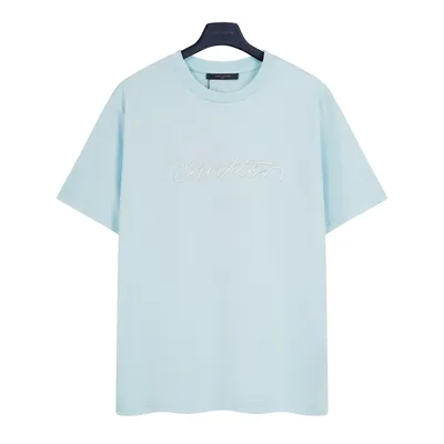 LV 25 New Pharrell Signature 3D Embroidery Short Sleeve T-Shirt