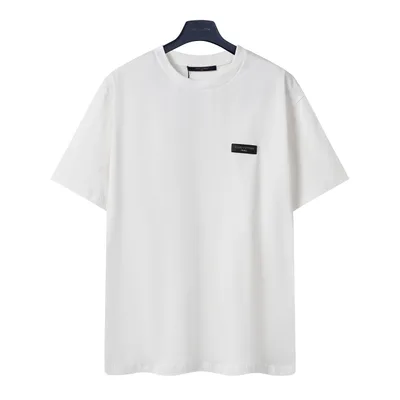 Louis Vuitton 26SS Black Leather Label Short Sleeve T-Shirt